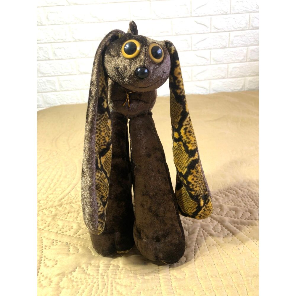 Vintage Y2K Jakks Pacific Limbo Legs Desmond Puppy Dog Plush Snakeskin Ear Retro